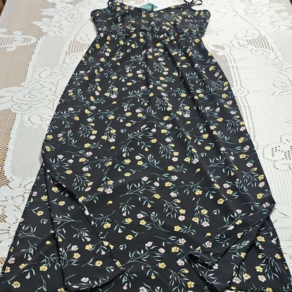 NWT Divided H&M Black Floral Maxi Dress - Picture 2 of 11